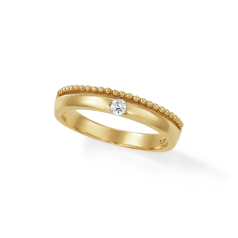 Pinky Ring K18イエローゴールド ダイヤモンド ピンキーリング ER-58